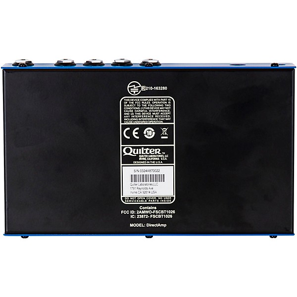 Quilter Labs DirectAmp Stereo Amp Simulator Effects Pedal Blue