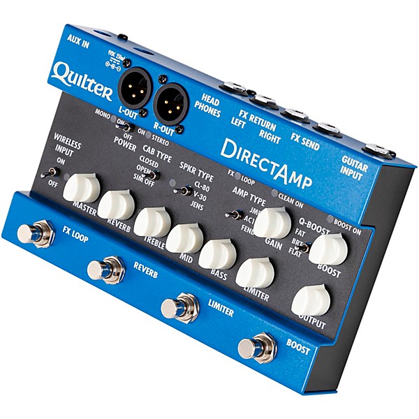 Quilter Labs DirectAmp Stereo Amp Simulator Effects Pedal Blue