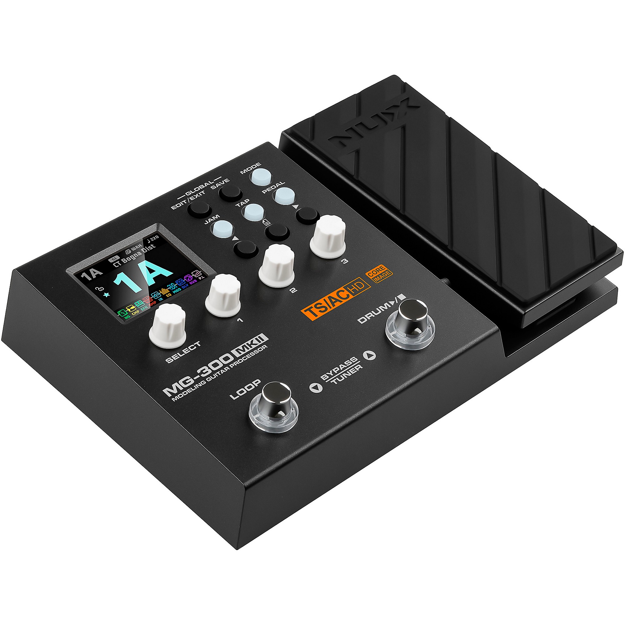 NUX MG-300MKII Multi-Effects and Amp Modeler Pedal Black | Guitar