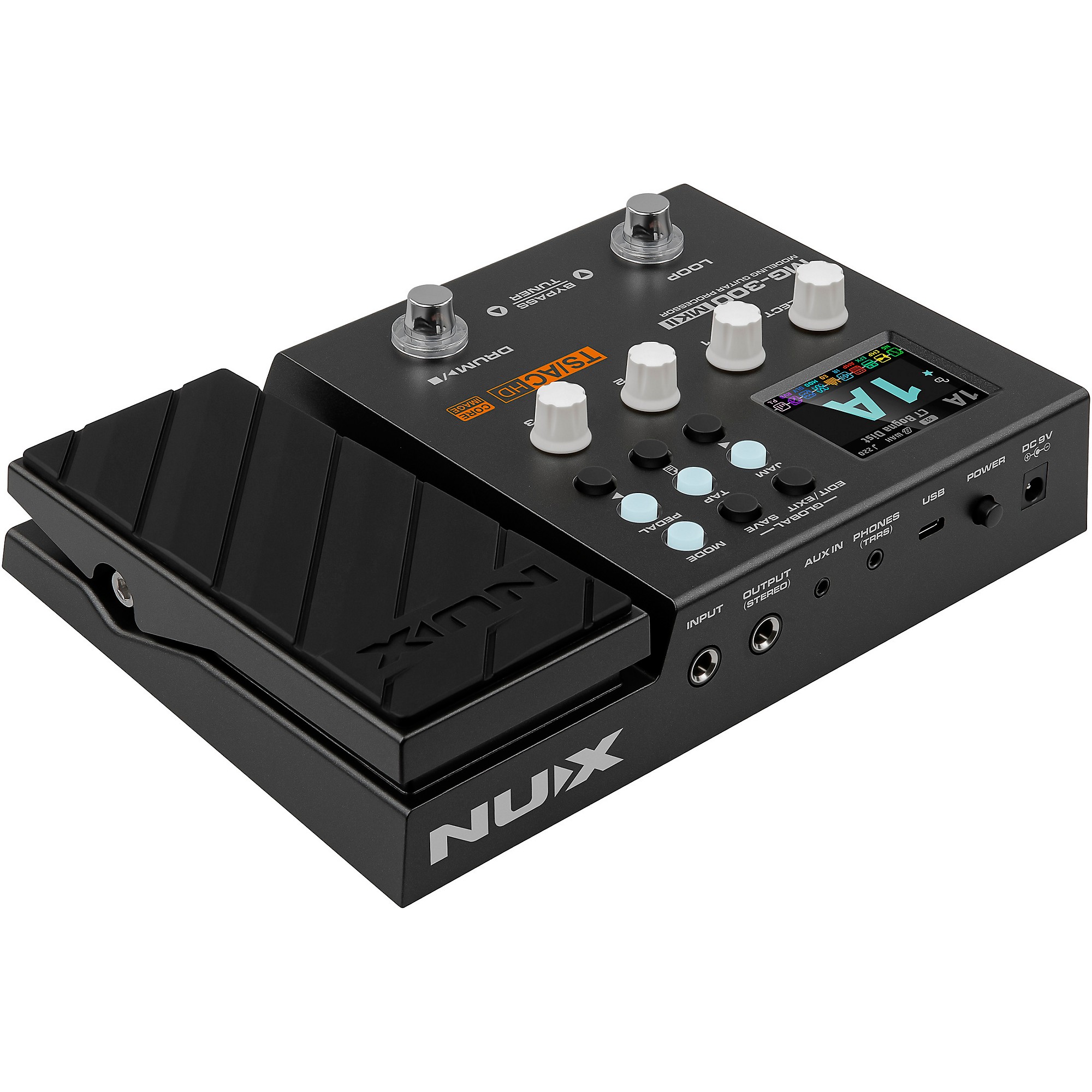 NUX MG-300MKII Multi-Effects and Amp Modeler Pedal Black | Guitar
