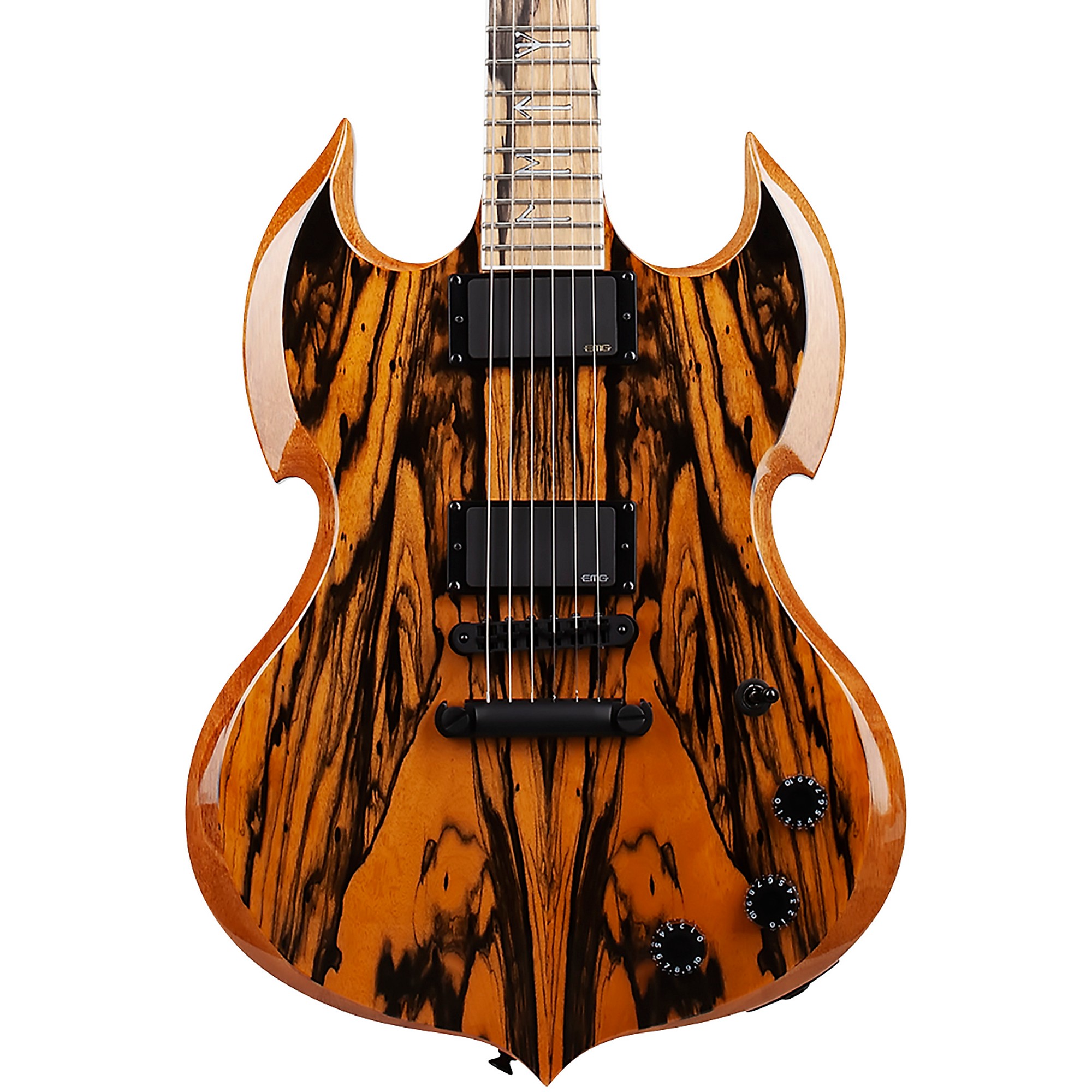 ハウバー ブラインド ブレイル ギター Wylde Audio Barbarian Pale Moon Ebony Electric Guitar Gloss Natural
