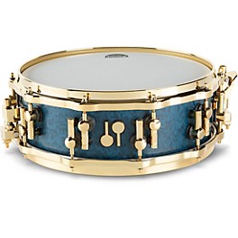 SONOR SQ2 Medium Beech Snare Drum in Birdseye Azure Blue with Gold Hardware 14 x 5 in.