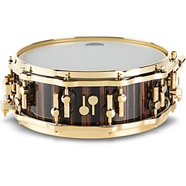 SONOR SQ2 Heavy Beech Snare Drum in Classic Ebony High Gloss with Gold Hardware 14 x 5 in.