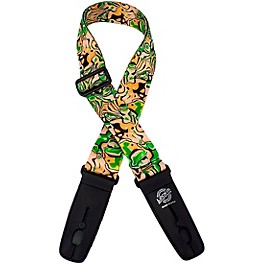 Lock-It Straps Plush Poly Swirl Guitar Strap Green