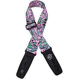 Lock-It Straps Plush Poly Swirl Guitar Strap Pink