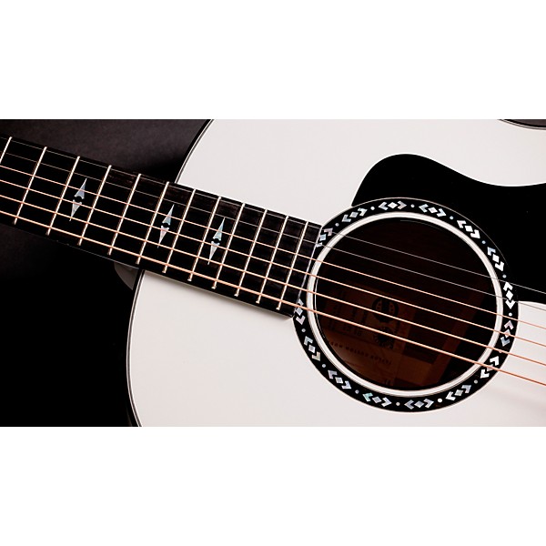 Taylor Custom Torrefied Sitka Spruce-Neo-Tropical Mahogany Grand Pacific Acoustic-Electric Guitar Pearl White