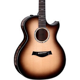Taylor Custom Sitka Spruce-Big Leaf Maple Grand Auditorium Acoustic-Electric Guitar Cranberry Edgeburst