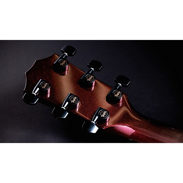 Taylor Custom Sitka Spruce-Big Leaf Maple Grand Auditorium Acoustic-Electric Guitar Cranberry Edgeburst