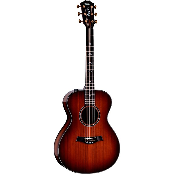 Taylor Custom Sinker Redwood-Bocote Grand Auditorium Acoustic-Electric Guitar Light Shaded Edge Burst