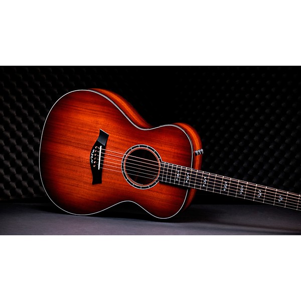 Taylor Custom Sinker Redwood-Bocote Grand Auditorium Acoustic-Electric Guitar Light Shaded Edge Burst