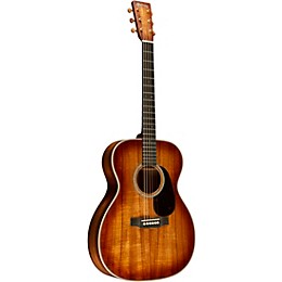 Martin Custom Shop 28 Style All Highly Flamed Koa Auditorium Acoustic Guitar Natural