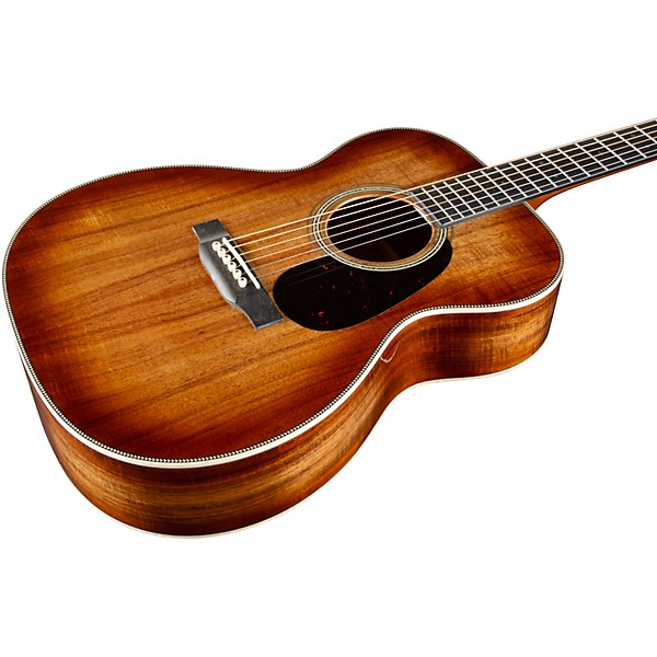 Martin Custom Shop 28 Style All Highly Flamed Koa Auditorium Acoustic Guitar Natural