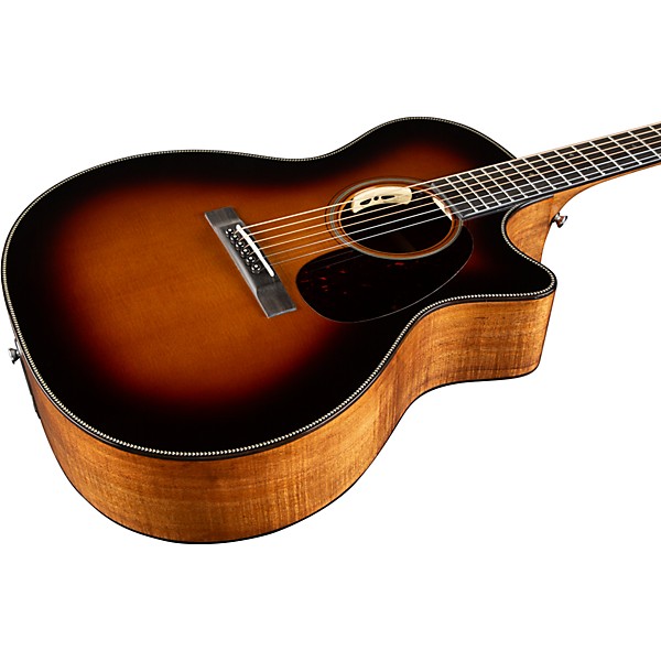 Martin Custom Shop 18 Style Sitka Spruce VTS-Flamed Tasmanian Blackwood Grand Performance Acoustic-Electric Guitar Burst