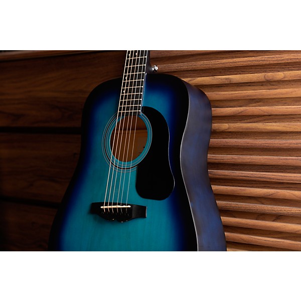 Mitchell Launch D75S Starter Dreadnought Acoustic Guitar Blue Burst