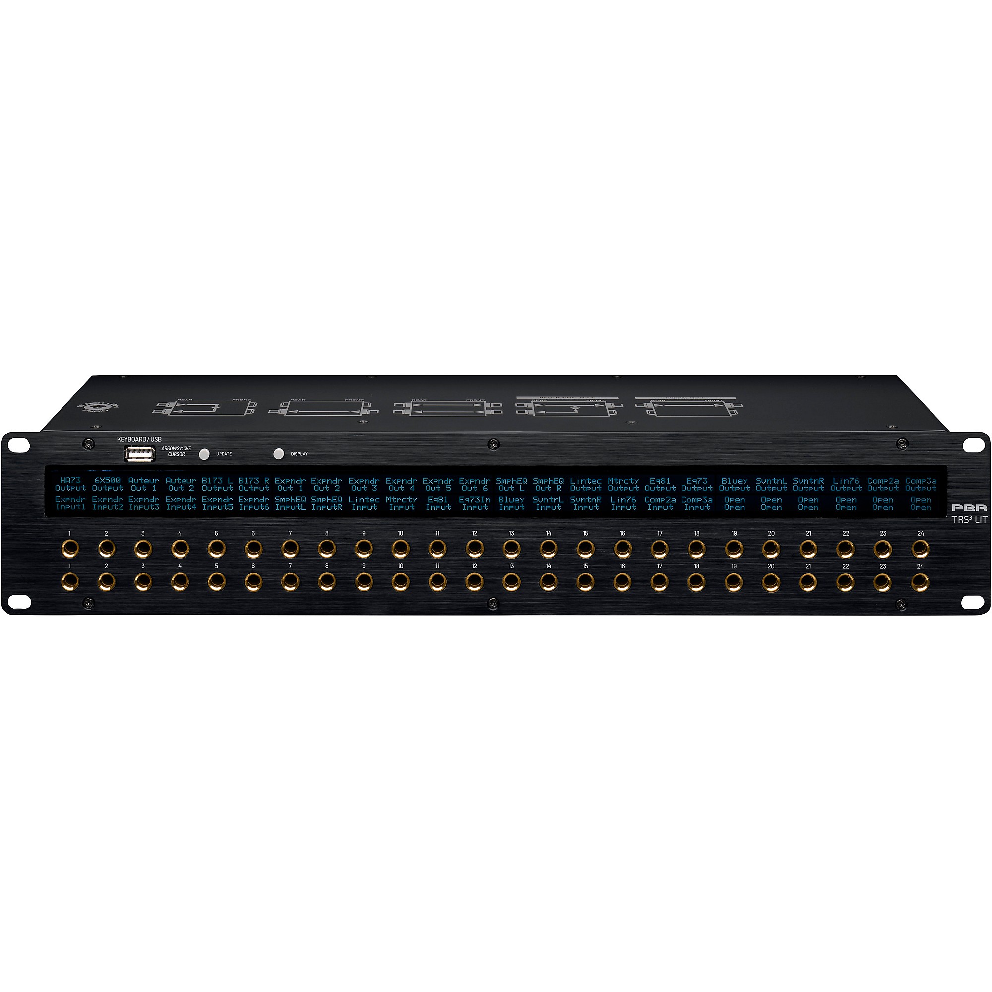 Black Lion Audio PBR TRS パッチベイ Black Lion Audio PBR TRS3 LIT 48-Point Gold-Plated TRS Patchbay