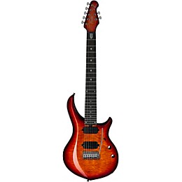 Sterling by Music Man MAJ270 Majesty 7 DiMarzio John Petrucci Signature 7-String Electric Guitar - Blood Orange Burst