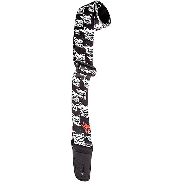 Henry Heller Nylon Series Artist Sublimation Good Luck Cats Guitar Strap