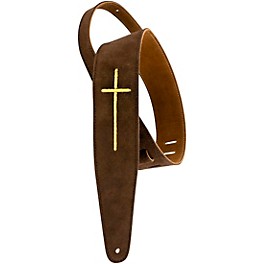 Henry Heller Suede Cross Series Guitar Strap Chocolate