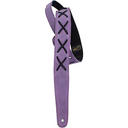 Henry Heller Suede With X's Guitar Strap Purple 2 in.
