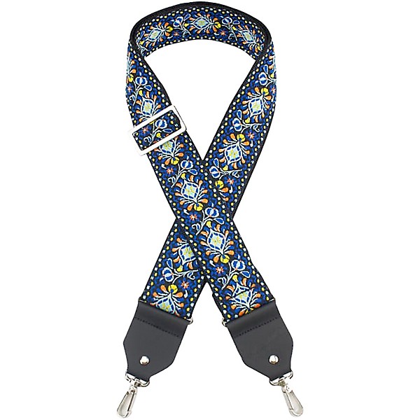 Henry Heller Deluxe Jacquard Banjo Strap Blue