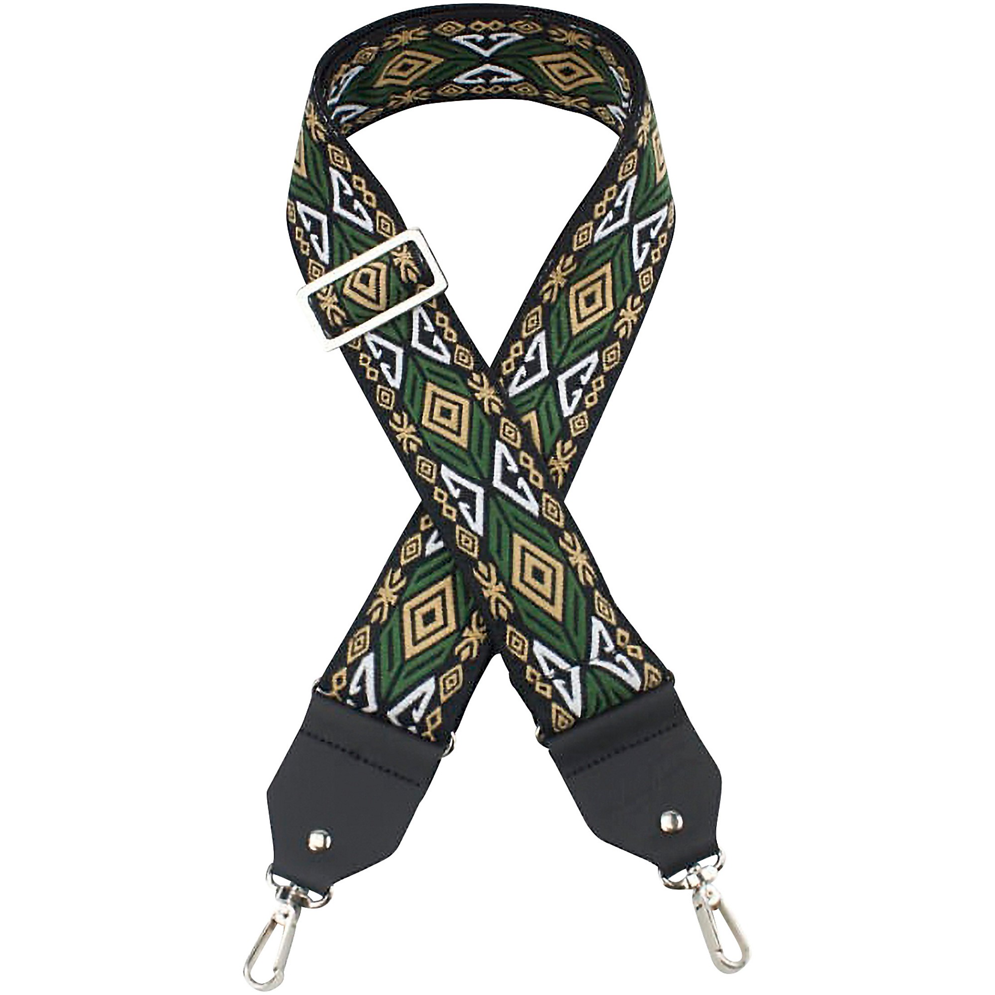 Henry Heller Deluxe Jacquard Banjo Strap Green | Guitar Center