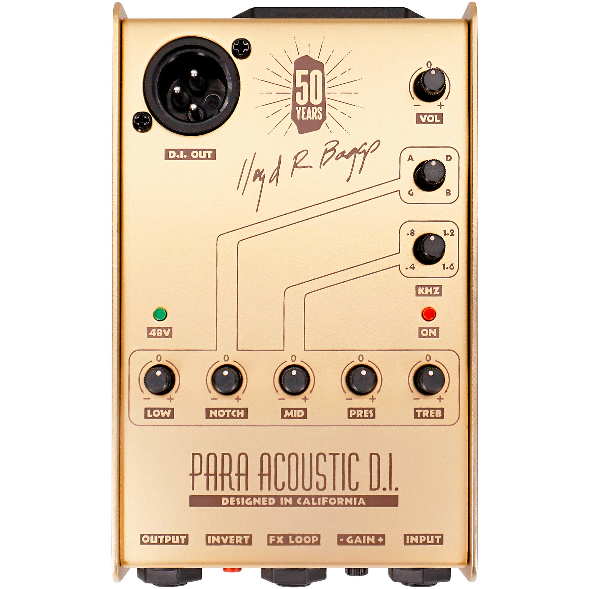 LR Baggs 50th Anniversary Gold Para Acoustic Guitar DI and