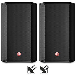 Harbinger VARI V1112 12" Powered Speakers Pair With Cables