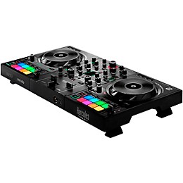 Harbinger VARI V1112 12" Powered Speakers Package With Hercules DJ Inpulse 500 DJ Controller & Cables