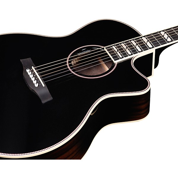 Godin Connaisseur Rosewood Mini Jumbo Acoustic-Electric Guitar Black