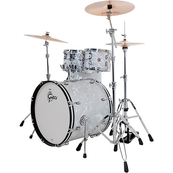 Gretsch Drums Catalina Club 4-Piece Shell Pack With 22" Bass Drum White Satin Flame