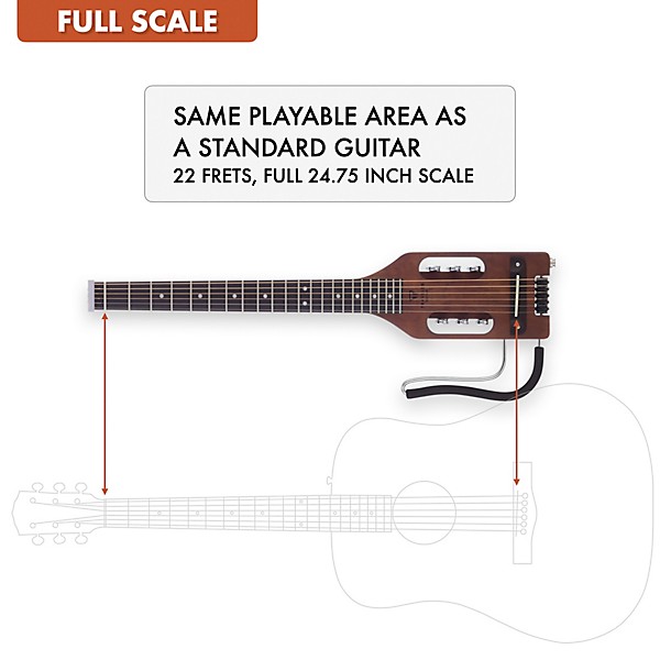 Traveler Guitar Ultra-Light Left-Handed Acoustic-Electric Guitar Antique Brown