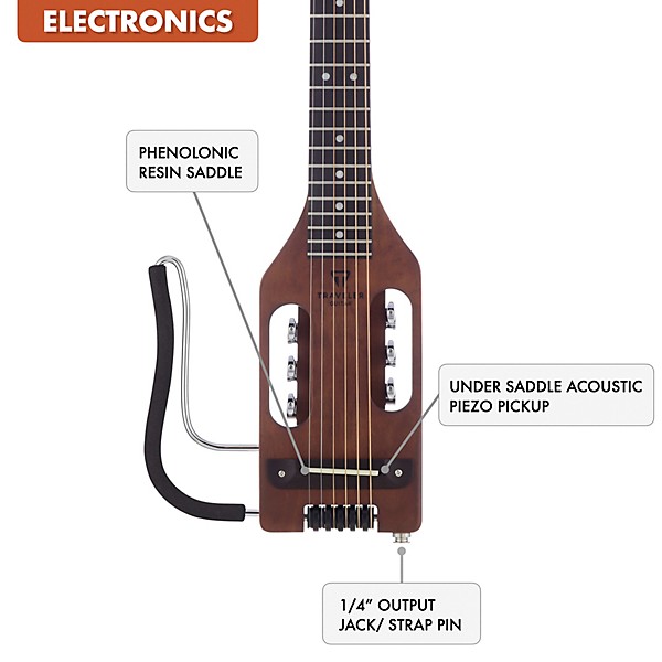 Traveler Guitar Ultra-Light Left-Handed Acoustic-Electric Guitar Antique Brown