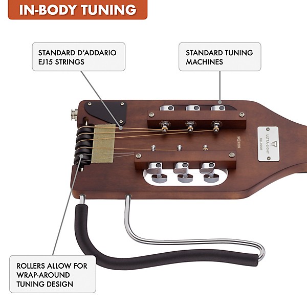 Traveler Guitar Ultra-Light Left-Handed Acoustic-Electric Guitar Antique Brown