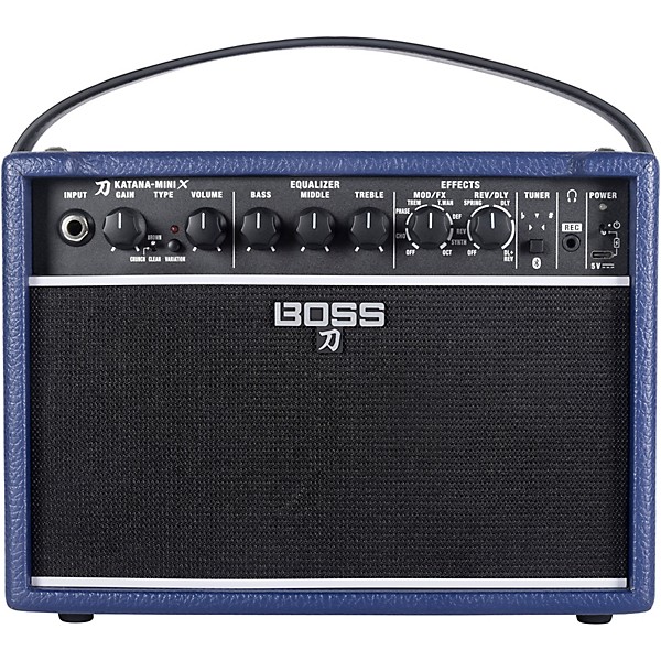 BOSS Katana Mini X 10W 1x5 Limited-Edition Battery-Powered Guitar Combo Amp Blue