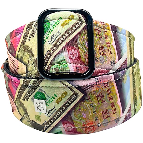 Get'm Get'm Good Vibes Money Talks Guitar Strap 2 in.