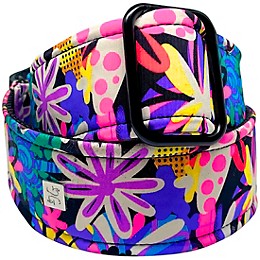 Get'm Get'm Good Vibes Groovy Flowers Guitar Strap 2 in.