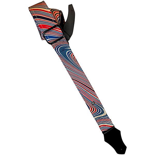 Get'm Get'm Good Vibes Groovy Guitar Strap Red 2 in.