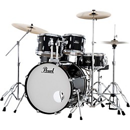 Pearl Roadshow 5-Piece Drum Set With Hardware and SABIAN PX Cymbals Jet Black