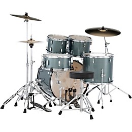 Pearl Roadshow 5-Piece Drum Set With Hardware and SABIAN PX Cymbals Charcoal Metallic