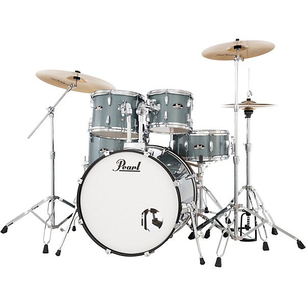 Pearl Roadshow 5-Piece Drum Set With Hardware and SABIAN PX Cymbals Charcoal Metallic