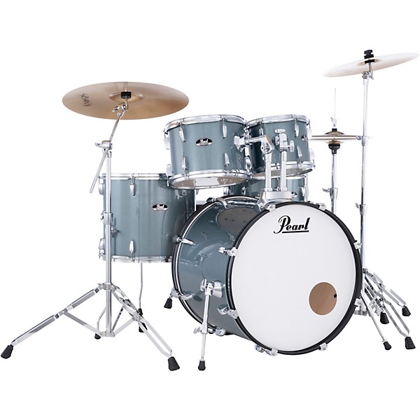 Pearl Roadshow 5-Piece Drum Set With Hardware and SABIAN PX Cymbals Charcoal Metallic