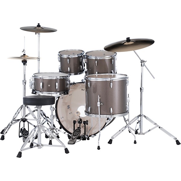 Pearl Roadshow 5-Piece Drum Set With Hardware and SABIAN PX Cymbals Bronze Metallic