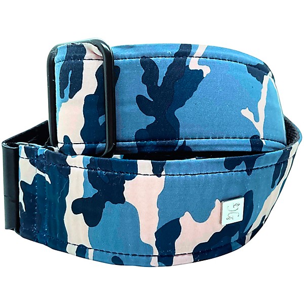 Get'm Get'm Camo Guitar Strap Blue 2 in.