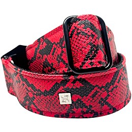 Get'm Get'm Electric Snake Guitar Strap Red 2 in.