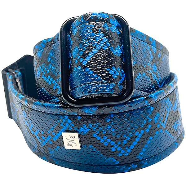 Get'm Get'm Electric Snake Guitar Strap Blue 2 in.
