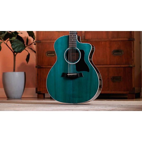 Taylor 214ce Grand Auditorium Acoustic-Electric Trans Blue