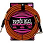 Ernie Ball Braided Straight to Angle Instrument Cable 18 ft. Pumpkin Pie thumbnail