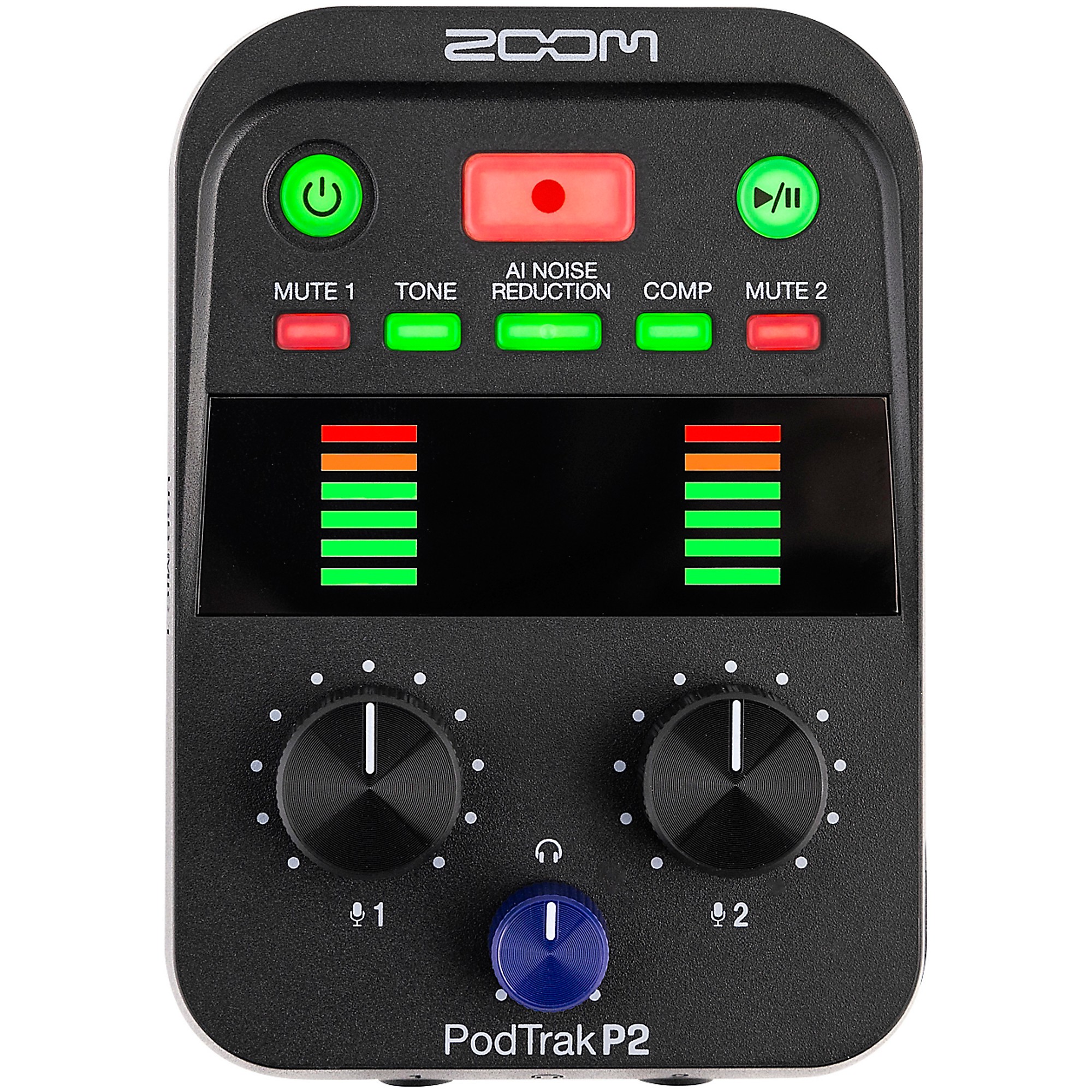 Zoom PodTrak P2 Podcasting Recorder for USB Microphones | Guitar
