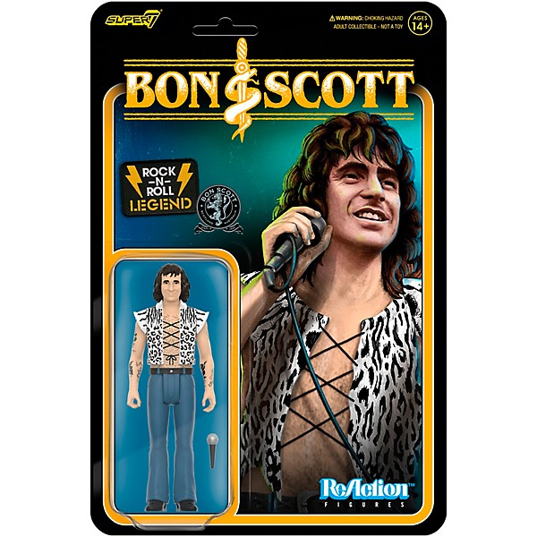 Super7 Super7 ReAction Figures - Bon Scott (Leopard Print)