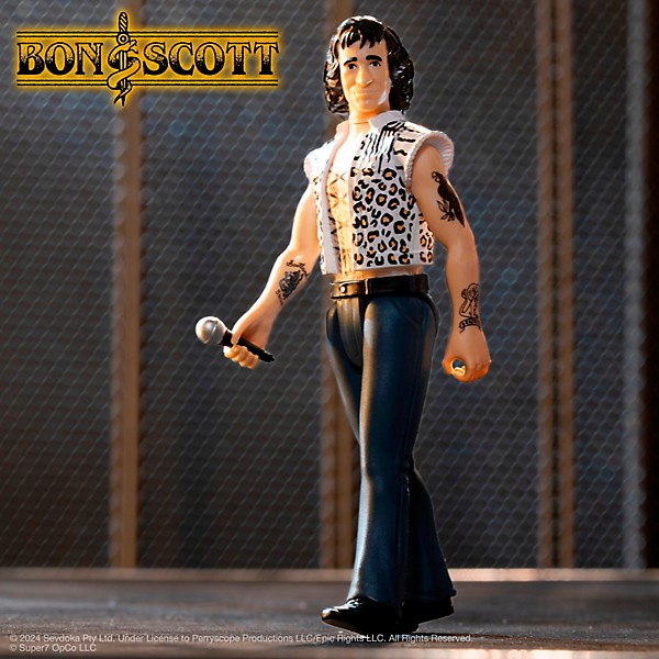 Super7 Super7 ReAction Figures - Bon Scott (Leopard Print)